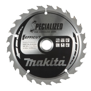 Disc circular Makita B-62985, 165 mm, 25 dinti, pentru taiere rapida si precisa in lemn