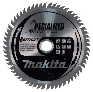Disc de taiere Makita B-69864 EFFICUT 165 mm, 60 dinti, 1.85 mm grosime