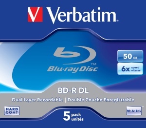 Disk Blu-Ray Verbatim BD-R 50GB, 6x viteza de scriere, 5 bucati - Img 2