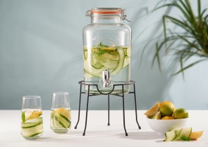 Dispenser bauturi Kilner, 5 Litri, Sticlaotel inoxidabil, 25,4 x 18,2 x 31,5 cm - Img 5