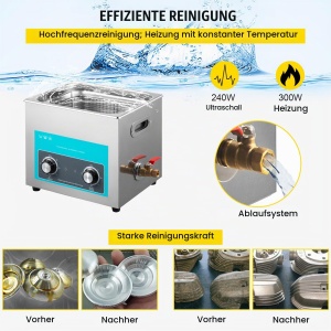 Dispozitiv de Curatare cu Ultrasunete VEVOR 10L, 240W, 40kHz - Img 6