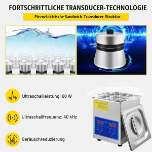 Dispozitiv de Curatare cu Ultrasunete VEVOR 2 L 60 W - Img 3