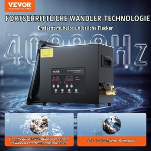 Dispozitiv de curatare cu ultrasunete VEVOR 6L, 180W, cu incalzire si timer - Img 2