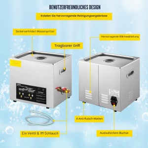 Dispozitiv de Curatare cu Ultrasunete VEVOR MH-040S, 10 L, 240 W, 400 W - Img 6