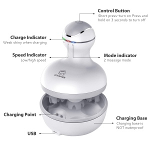 Dispozitiv de Masaj pentru Scalp COMFIER, Wireless, 4 Moduri, Waterproof - Img 7