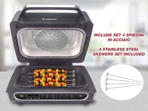 Dispozitiv multifunctional BEPER Airfryer cu 8 programe - friteuza, gratar, cuptor, cuptor pentru pizza, deshidratator, friptura - Img 5