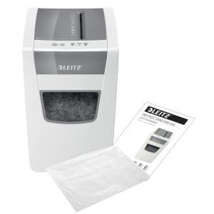 Distrugator de documente Leitz IQ Home Office Slim P4 Alb Capacitate 10 coli Cos 23L - Img 8