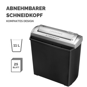 Distrugator documente Fellowes FS-5S 5 coli taiere fasii compact 11L negru - Img 5