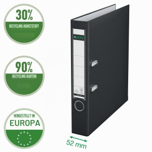 Dosar cu mecanism 180 Leitz 310345095, 3 bucati, 5 cm, negru - Img 2