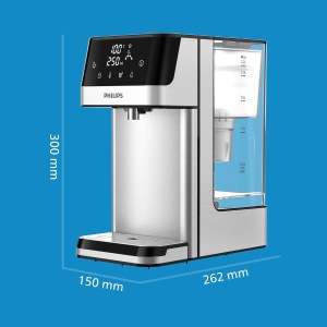 Dozator de apa calda filtrata Philips Station 6 presetari de temperatura Ecranul tactil reduce clorul, calcarul, metalele grele, microplasticele si PFOA Capacitate de 2,2 litri - Img 2