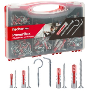 Dublu cu suruburi Fischer PowerBox 180, 360 bucati, pentru zidarie si gips-carton
