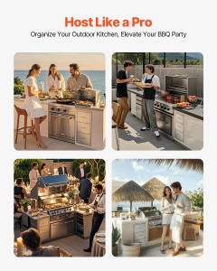 Dulap de bucatarie exterior VEVOR VV-OCD-162921 din otel inoxidabil, 15.7 x 28.5 x 20.7 inch - Img 8