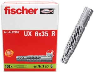 Dulbe Universale Fischer UX 6 x 35 mm, 100 bucati, Nylon