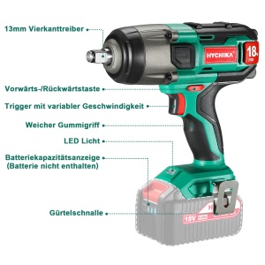 Dulgher cu acumulator HYCHIKA 18V, 350NM, 12 - Img 2