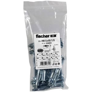 Dulie metalica Fischer HM 5x65 S pentru placi, 20 bucati, montare usoara