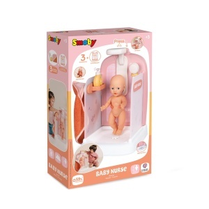 Dus cu apa pentru papusi Smoby Baby Nurse, 42 cm, cu accesorii incluse - Img 4