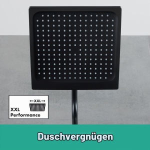 Dus cu cap de dus hansgrohe Crometta E 240 mm, Mattschwarz, cu functie Antikalk - Img 2