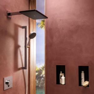 Dus cu cap de dus hansgrohe Raindance Alive Q, EcoSmart, 340x210 mm, Crom - Img 6