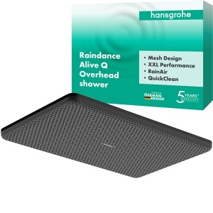 Dus cu efect de ploaie hansgrohe Raindance Alive Q, 340x210 mm, Mattschwarz