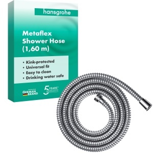 Dus cu furtun hansgrohe Metaflex 1,60 m, antikink, crom