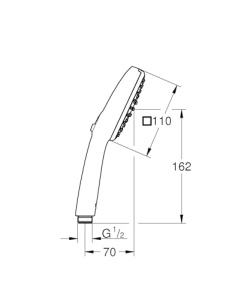 Dus cu mana GROHE Vitalio Comfort 110 QuickFix Mat Negru 2 tipuri de jet Sistem Anticalcar - Img 9