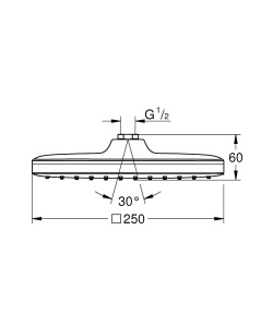 Dus Grohe Vitalio Comfort 250, 250 mm, 1 jet, 8 lmin - Img 7