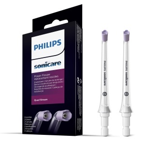 Duza pentru irigator bucal Philips F3 Quad Stream, set 2 bucati, alb