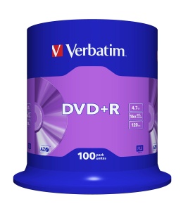 DVDR Verbatim 4.7GB, 16x, Culoare Argintie, 100 Bucati - Img 2