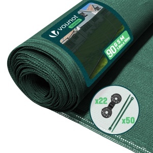 Ecran de protectie VOUNOT 1.8x10m, HDPE, 75 umbrire, Verde