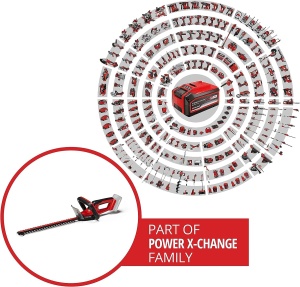 Einhell Trimmer gard viu cu acumulator GC-CH 18/40 Li Solo Power X-Change (18 V, lungime de taiere 40 cm, distanta dinti 13 mm, maner ergonomic, fara baterie) - Img 2