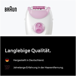 Epilator Braun Silk Epil 3-032, cu fir, roz, masaj si lumina SmartLight - Img 5