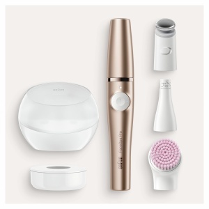 Epilator facial Braun FaceSpa Pro SE921, set beauty, bronz, Wet Dry - Img 4