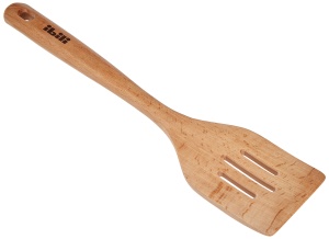 Espatula perforata Ibili din lemn de fag, 30 cm, culoare maro
