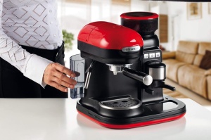 Espressor Ariete Moderna 15 Bar 1080W RosuNegru cu Rasnita Integrata - Img 4