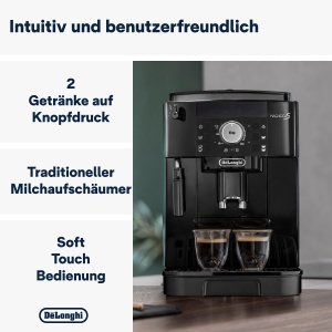 Espressor automat DeLonghi Magnifica S ECAM11112B functie spumare lapte negru - Img 2