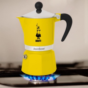 Espressor cafea Bialetti Rainbow 4982, aluminiu, 3 cesti, galben - Img 3
