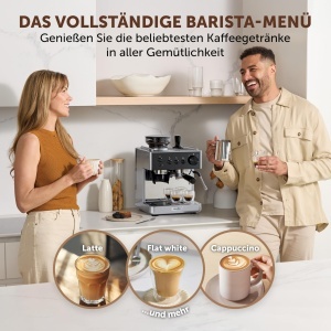 Espressor cafea Breville Barista Classic, 15 bar, negru si argintiu - Img 6
