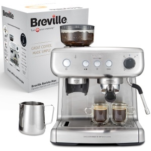 Espressor cafea Breville Barista Max cu moara integrata, 2.8L, inox