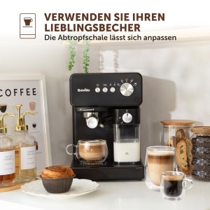 Espressor cafea Breville Prima Latte VCF183X, 15-bar, negru, cu spumator de lapte - Img 5