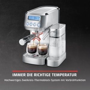 Espressor cafea CASO Espresso Gourmet Latte, 20 bar, cu recipient pentru lapte, inox - Img 8
