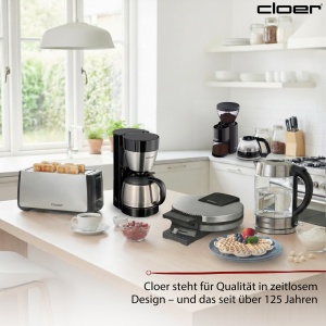 Espressor cafea Cloer 5009, 8 cesti, 800 W, inox, negru - Img 7