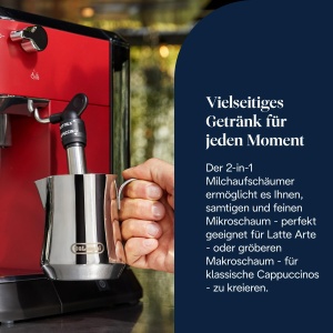 Espressor cafea DeLonghi Dedica EC685.R, 15 bar, compact, rosu - Img 6