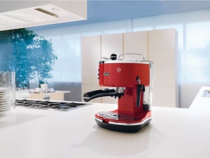 Espressor cafea DeLonghi ECO 311.R, 1.4L, rosu, design vintage - Img 5