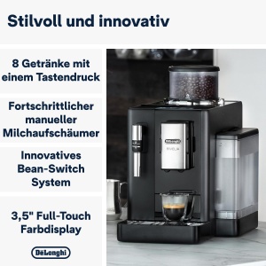 Espressor cafea DeLonghi Rivelia EXAM440.35.B, 8 bauturi, Touch-Display 3,5, Onyx Negru - Img 3
