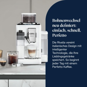 Espressor cafea DeLonghi Rivelia EXAM440.55.W, alb, 16 specialitati, touchscreen 3,5 - Img 2