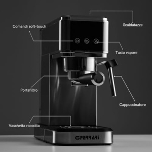 Espressor cafea G3 Ferrari G10189 Tiffany, 15 bar, 1350 W, 1 L, cu spumare lapte - Img 2