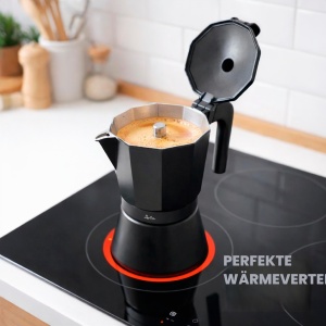 Espressor cafea Jata CFI9, capacitate 9 cesti, inductie, aluminiu, negru - Img 6
