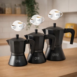 Espressor cafea Jata Hogar CFI12, capacitate 12 cesti, inductie, aluminiu negru - Img 4