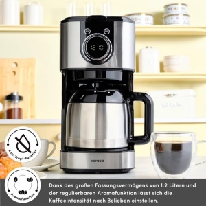 Espressor cafea Karaca Series 2303, 1.2L, cu timer si functie de mentinere a caldurii - Img 3