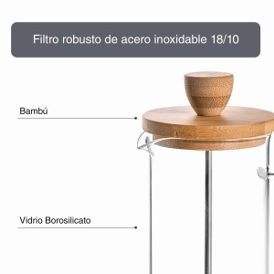 Espressor cafea Lacor 62163, capacitate 0,35 litri, din inox si borosilikat - Img 4